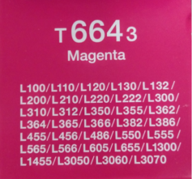 Чернила Epson L100/L200 Magenta (T6643), original