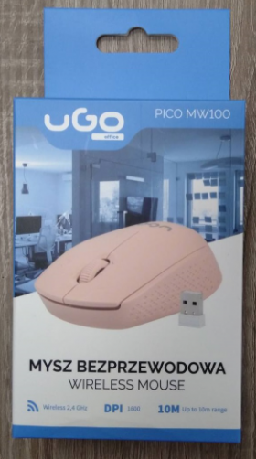 Мышка беспроводная UGO Pico MW100 Pink